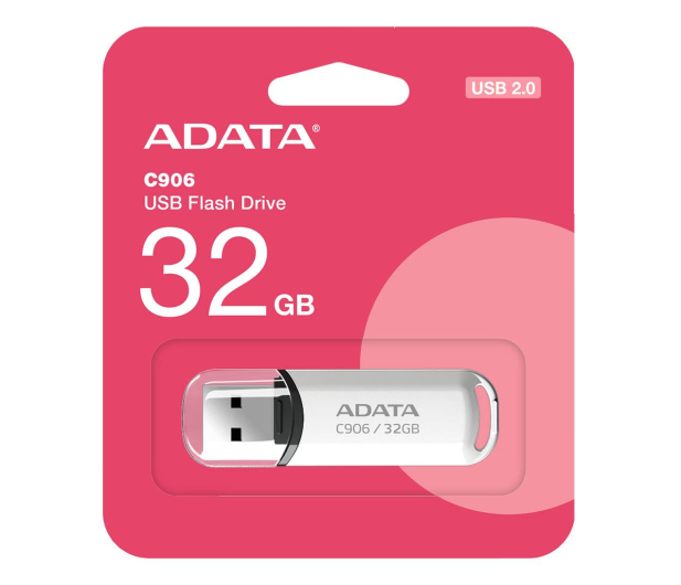 Adata Pendrive C906 32GB BiałyAC906-32G-RWH - 1202726 - zdjęcie